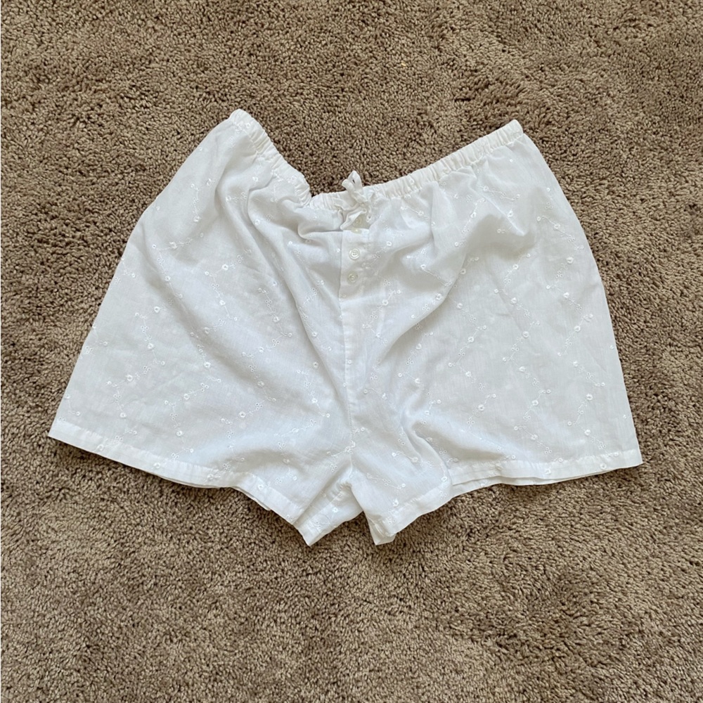 Vintage Cotton Eyelet Shorts